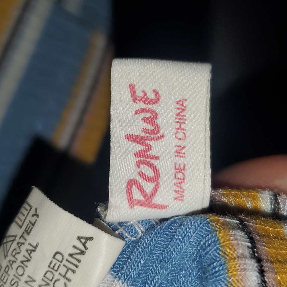 2/$20 | ROMWE | Striped Button Front Ribbed Tee - Picture 8 of 8